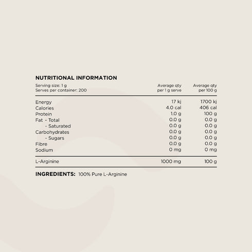 Switch Essentials L-Arginine Powder 200g-Switch Nutrition-Matakana Pharmacy