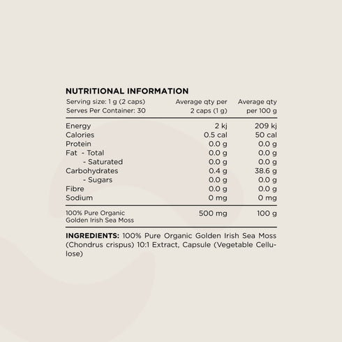 Switch Essentials Irish Sea Moss 60 Capsules-Switch Nutrition-Matakana Pharmacy