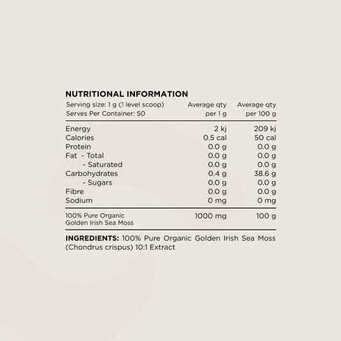 Switch Essentials Irish Sea Moss Powder 50g-Switch Nutrition-Matakana Pharmacy