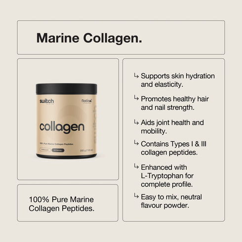 Switch Essentials Marine Collagen Powder 200g-Switch Nutrition-Matakana Pharmacy