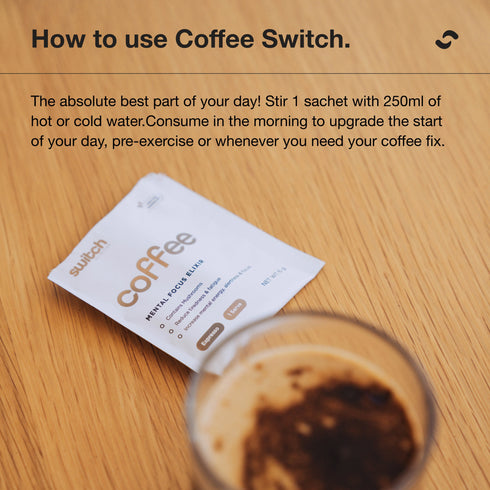 Switch Coffee 25 Sachets | Espresso-Switch Nutrition-Matakana Pharmacy