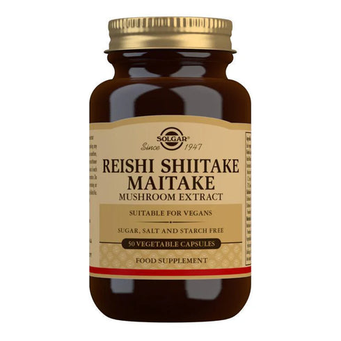 Image of SOLGAR Reishi Shiitake Maitake Mushroom Extract 50 caps