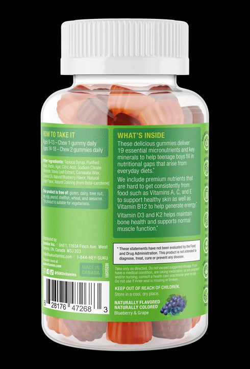 image of SUKU Teen Boy Total Multi 60gummies