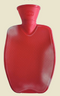 Hot Water Bottle Single Ribbed Red 1.4L-FASHY-Matakana Pharmacy