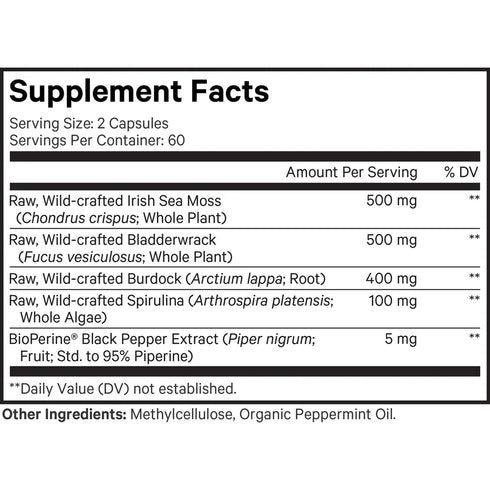 Sea Moss Wildcrafted 120 Capsules-CODEAGE-Matakana Pharmacy