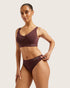 Seamfree Padded Crop Bra Mulberry Small-BOODY Organic Bamboo Wear-Matakana Pharmacy