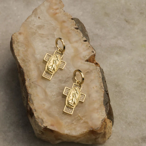 Earrings - Seraph Symbol - Cross-Queen Of The Foxes-Matakana Pharmacy