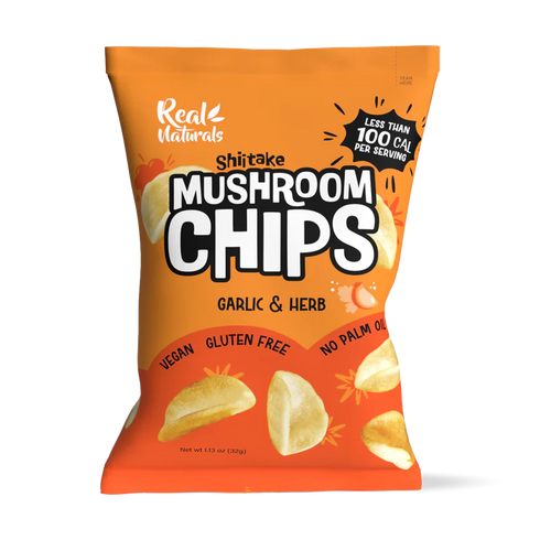 Shiitake Mushroom Chips Garlic & Herb 32g x 12 Packs-Matakana Superfoods-Matakana Pharmacy