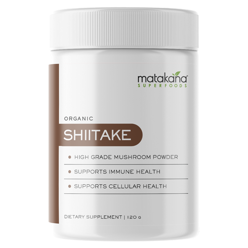 Shiitake Mushroom Extract Organic Powder 120g-Matakana Superfoods-Matakana Pharmacy