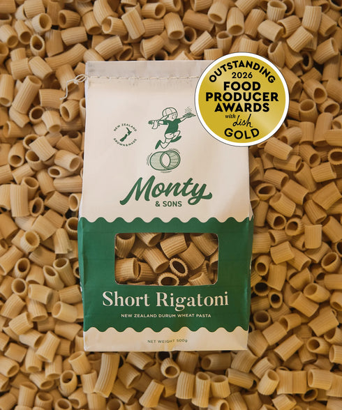 Short Rigatoni | New Zealand Durum Wheat Pasta 500g-Monty & Sons-Matakana Pharmacy