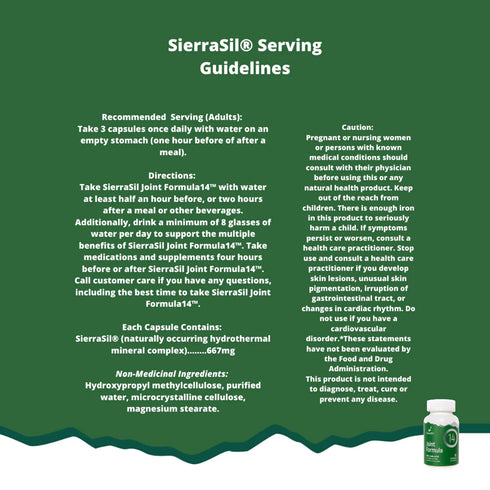 Image of Joint Formula 14 serving guidelines