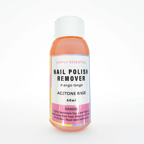 image of peach coloured bottle of Simply Essential Nailpolish Remover Mango 60ml