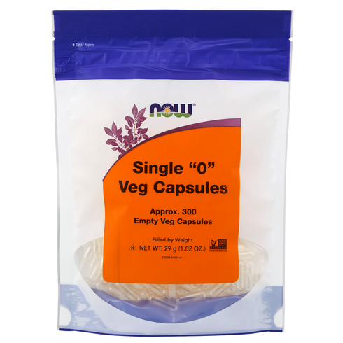Single ?0? Veg Approx. 300 VC Empty Capsules-NOW Supplements-Matakana Pharmacy