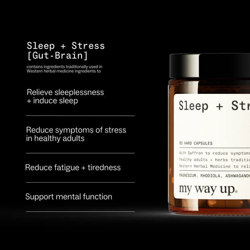 Sleep + Stress (previously Gut - Brain) 90 Capsules-my way up-Matakana Pharmacy