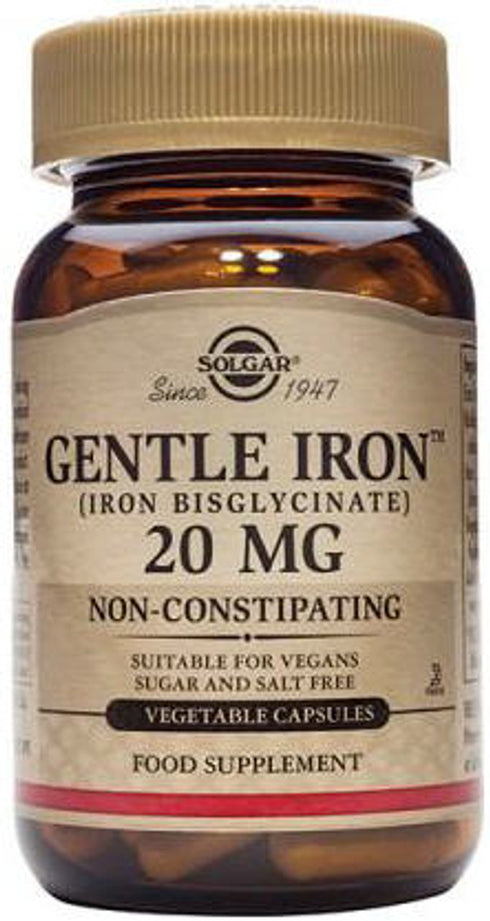 SOLGAR Gentle Iron 20mg 30 caps-Matakana Pharmacy
