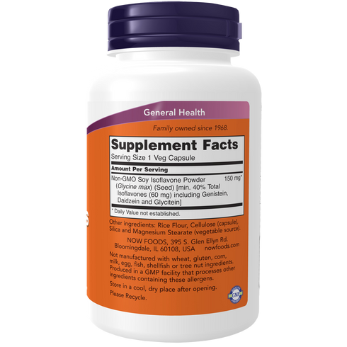 Soy Isoflavones 150mg 120caps-NOW Supplements-Matakana Pharmacy