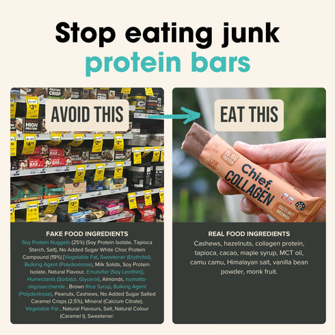 Collagen Protein Bar Hazelnut Brownie Box 12 x 45g-Chief-Matakana Pharmacy