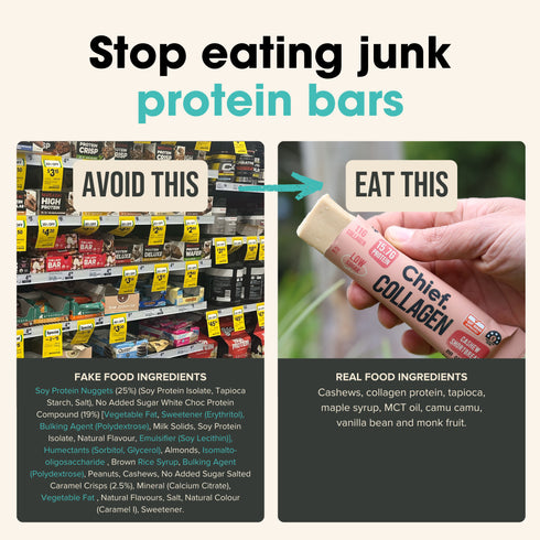 Collagen Protein Bar Cashew Shortbread Box 12 x 45g-Chief-Matakana Pharmacy