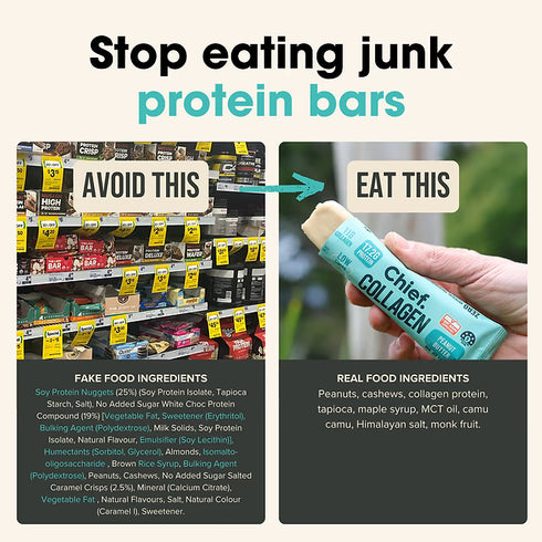 Collagen Protein Bar Peanut Butter 45g-Chief-Matakana Pharmacy