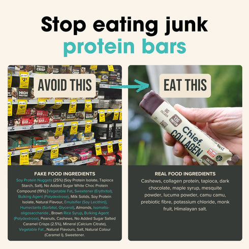 Collagen Protein Bar Choc Salted Caramel Box 12 x 45g-Chief-Matakana Pharmacy