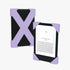 Strapsicle Kindle straps in Lilac fitted to an e-reader