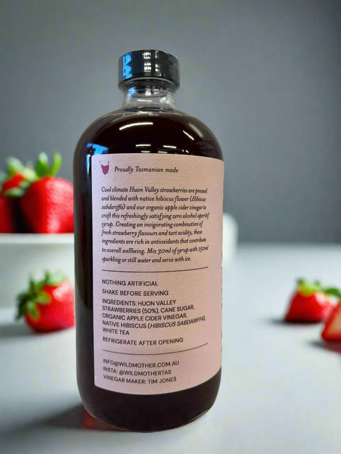 Strawberry Native Hibiscus Apple Cider Vinegar 500ml