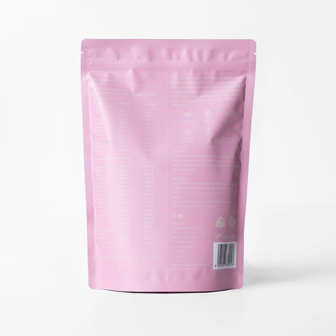 Image of Bone Broth Protein Strawberry Powder 500g back of packet