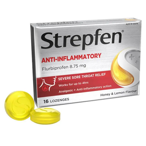 Strepfen Lozenges Honey And Lemon 16-Strepsils-Matakana Pharmacy