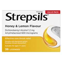 Image of Strepsils honey and lemon 36 pack