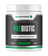 Image of the black and white bottle of prebiotic powder elderberry flavour by Biosphere