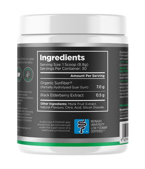 Image of the ingredients on the back of the bottle