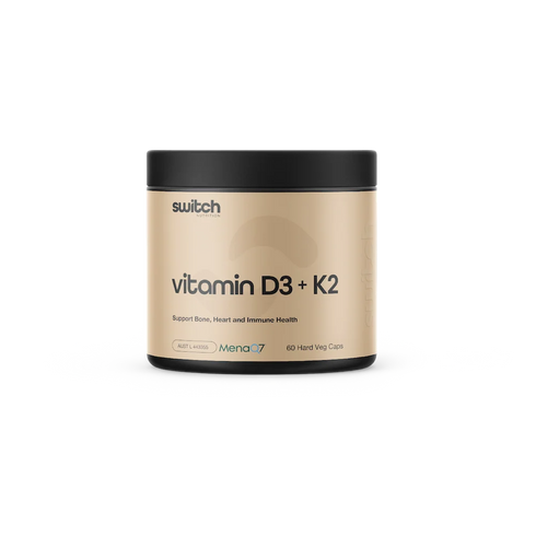 Switch Essentials Vitamin D3 & K2 60 Capsules-Switch Nutrition-Matakana Pharmacy