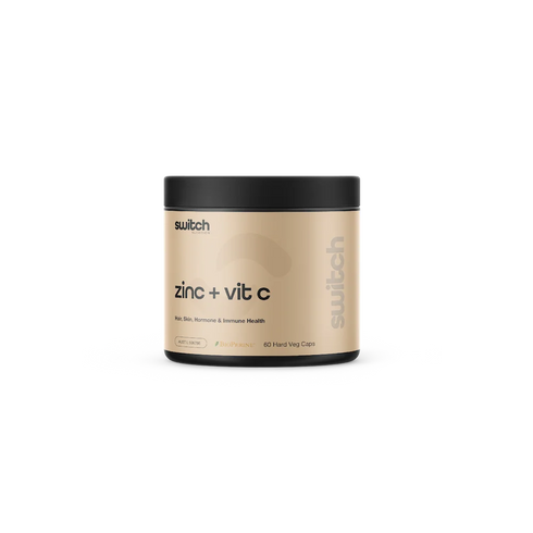 Switch Essentials Zinc & Vitamin C 60 Capsules-Switch Nutrition-Matakana Pharmacy