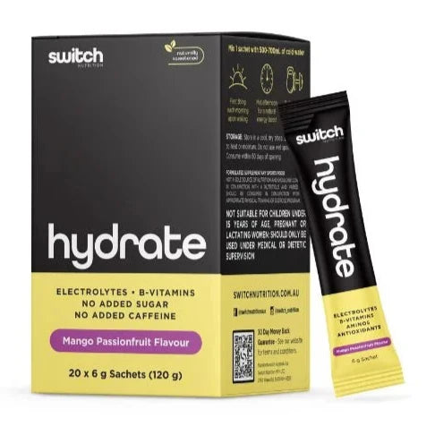 Switch Hydrate Box 20 Sachets | Mango Passionfruit-Switch Nutrition-Matakana Pharmacy