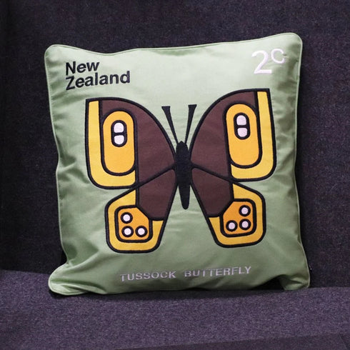 Enid Hunter - Cushion Cover - Tussock Butterfly-Te Papa Store-Matakana Pharmacy