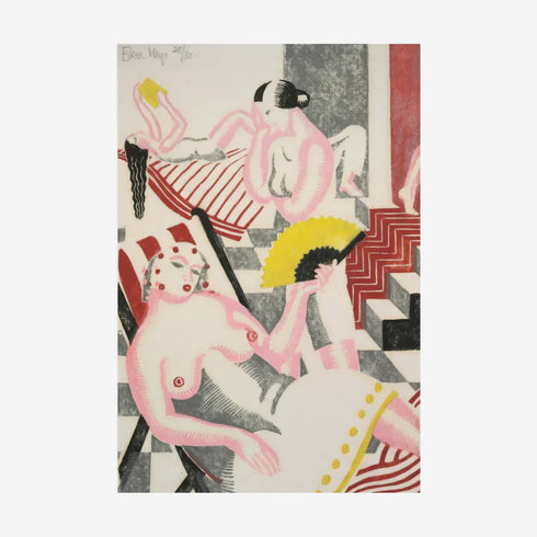 Eileen Mayo - Print - Turkish Bath A3-Te Papa Store-Matakana Pharmacy