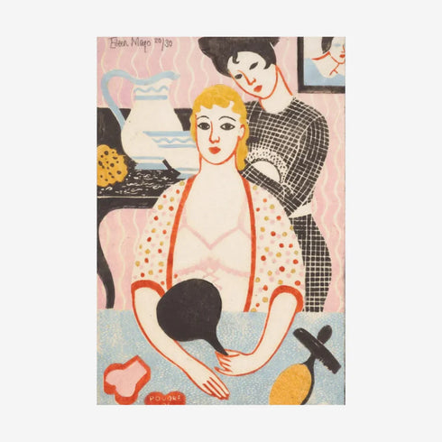 Eileen Mayo - Print - Woman at a dressing table A3-Te Papa Store-Matakana Pharmacy