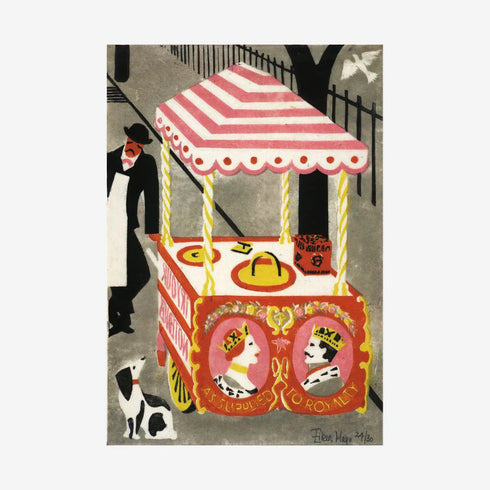 Eileen Mayo - Print - Ice cream cart A3-Te Papa Store-Matakana Pharmacy