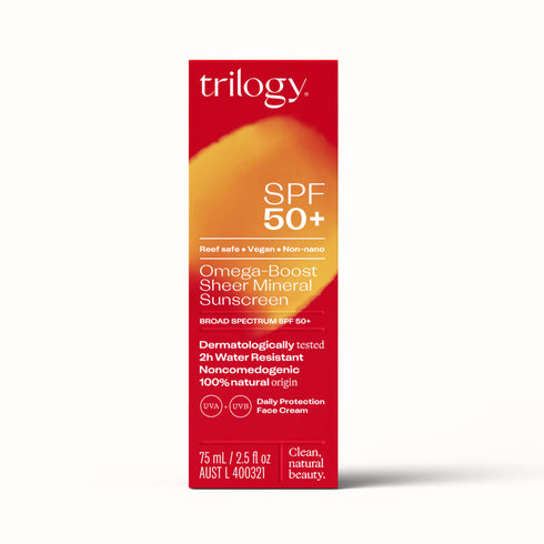 Image of TRILOGY Omega Boost Sheer Mineral Sun Screen SPF50+ 75ml