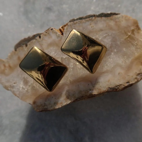 Earrings - Tabular Gold-Queen Of The Foxes-Matakana Pharmacy