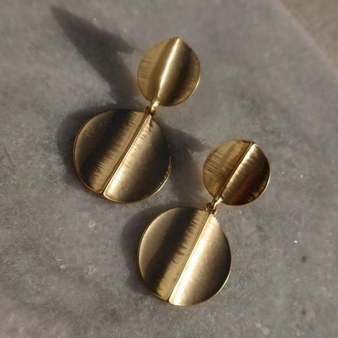 Earrings - Textured Disk-Queen Of The Foxes-Matakana Pharmacy