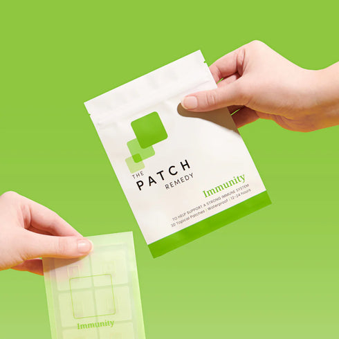 Image of the patches out of the pack of immunity