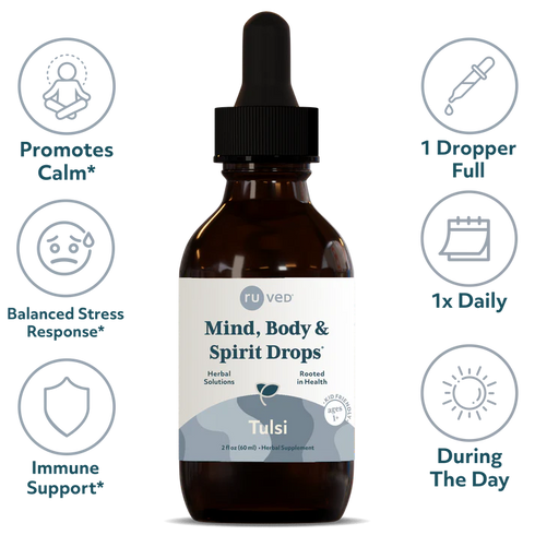 Image of Tulsi Drops - Mind, Body & Spirit 60ml info