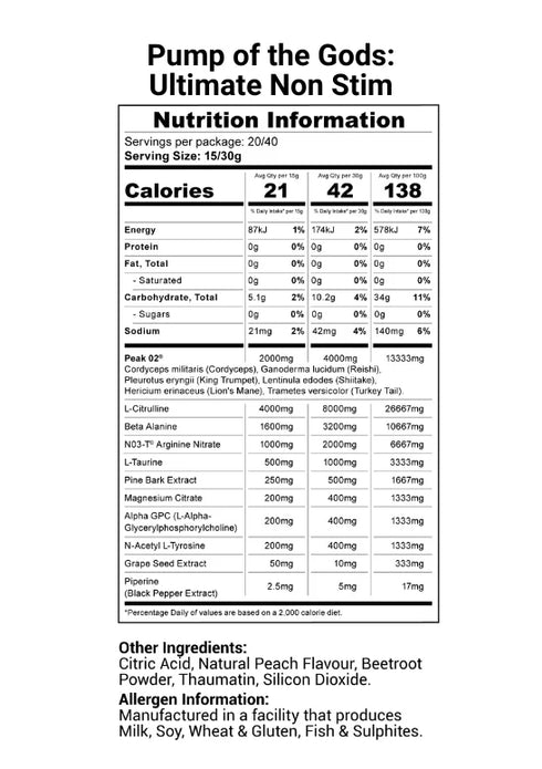 Pump of the Gods Pre-Workout Green Apple 600g-Hercules-Matakana Pharmacy