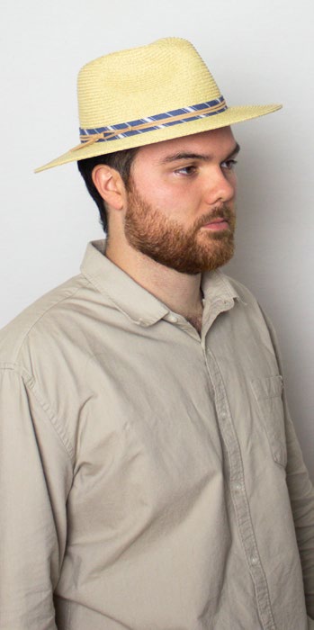 male model wearing Unisex Hat Foster in Tan