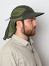 male model wearing Unisex Hat Asphalt in olive