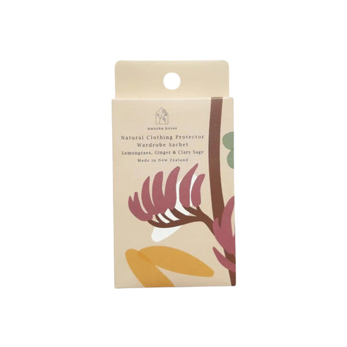 Wardrobe Sachet Lemongrass, Ginger and Clary Sage-Manuka House NZ-Matakana Pharmacy