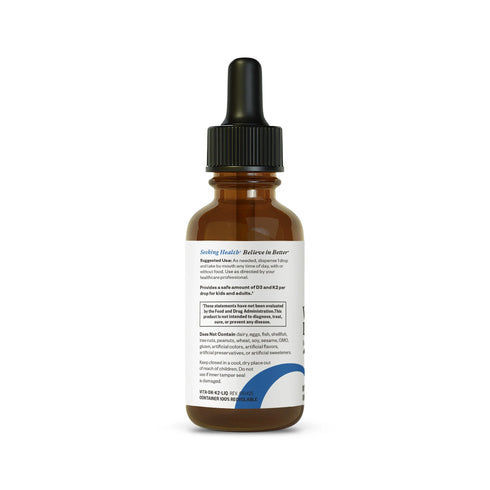Vitamin D3 / K2 Drops 30ml-Seeking Health-Matakana Pharmacy