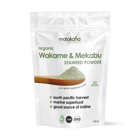 Image of Wakame & Mekabu Seaweed Organic Powder 100g