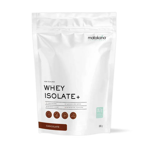 NZ Whey Protein Isolate Choc Powder 600g-Matakana Superfoods-Matakana Pharmacy